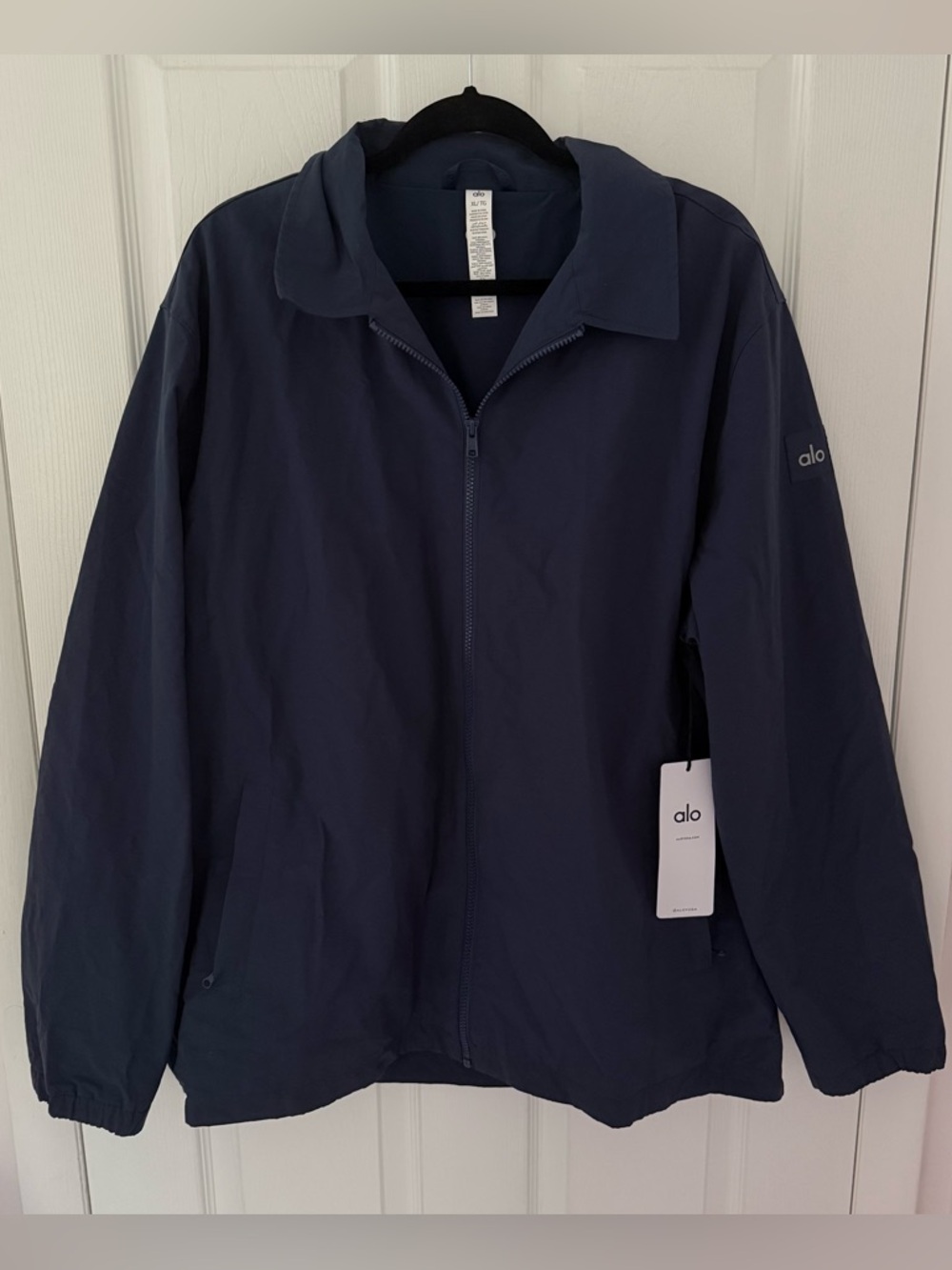 Mens ALO Yoga Blue Torrent Overshirt Size XL